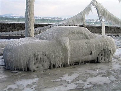 авто покрыта льдом шутки природы